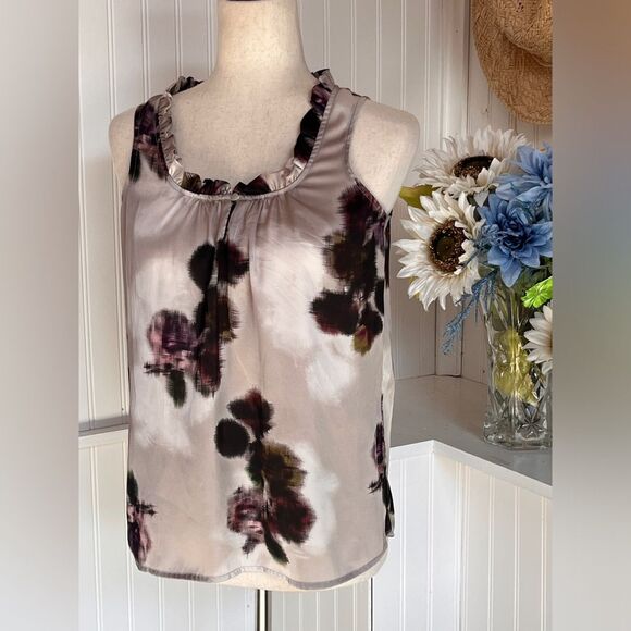 Ana "A New Approach" Sleeveless Floral Blouse – Petite Small - Picture 1 of 10